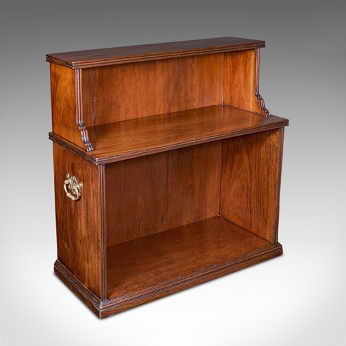 Antique Cartographer's Campaign Bookcase, English Folio Shelves, Victorian, 1860