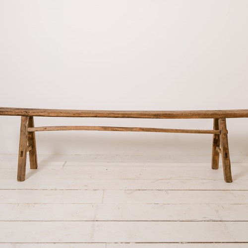 Long Rustic Bench