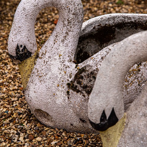 Composite Swan Planters
