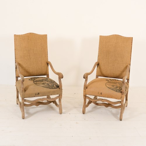Pair Of Walnut Armchairs