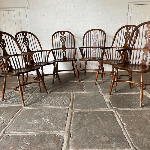 Set Of Six Windsor Style Chairs