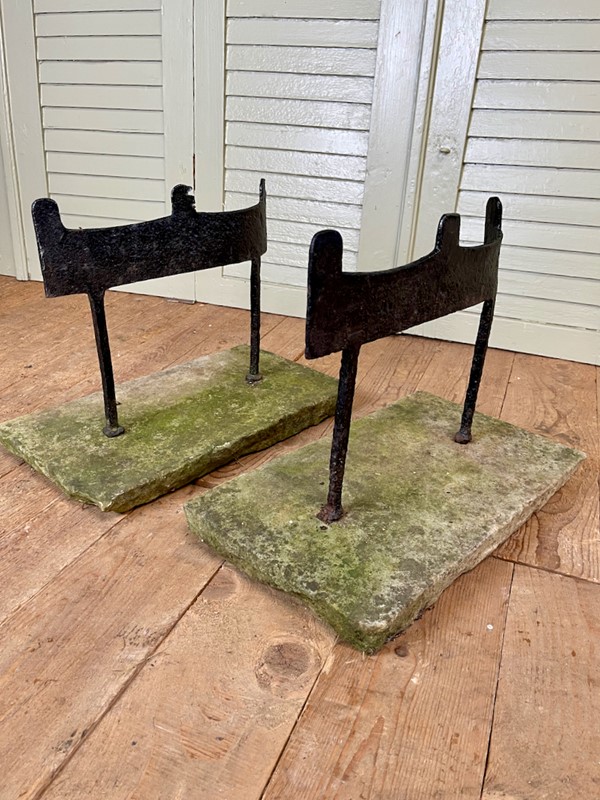 Antique Wrought Iron Boot Scrapes, Pair-lovingly-made-furniture-img-1687-main-638050879308715565.jpeg