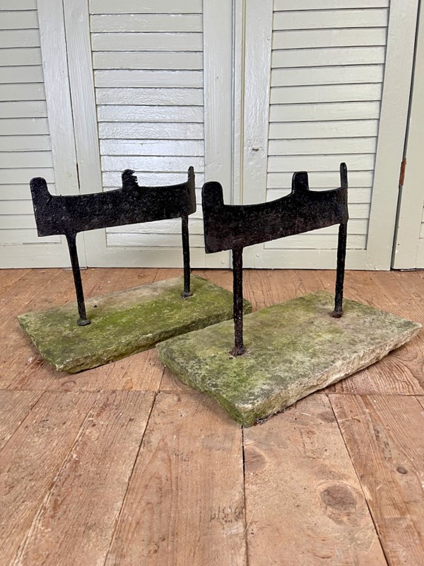 Antique Wrought Iron Boot Scrapes, Pair-lovingly-made-furniture-img-1688-main-638050878616226514.jpeg