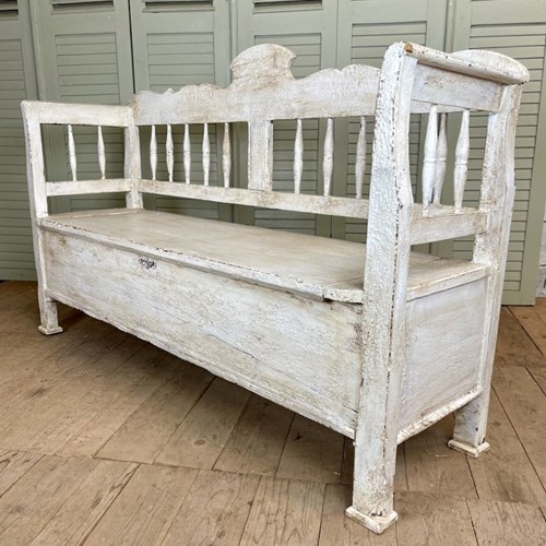 Antique Hungarian Settle Bench 
