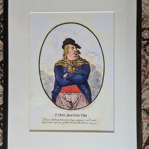 Print "A True British Tar" By James Gilray