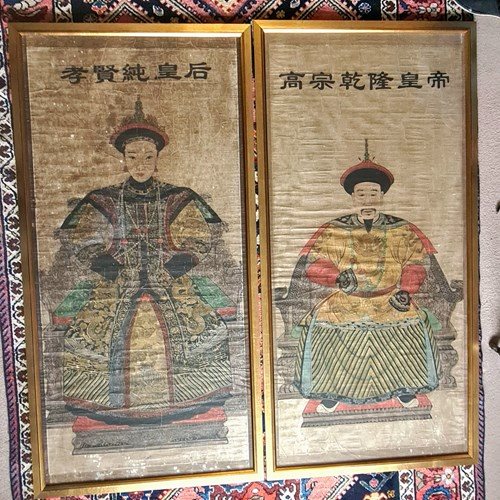 Large Chinese Ancestral Portrait Scrolls