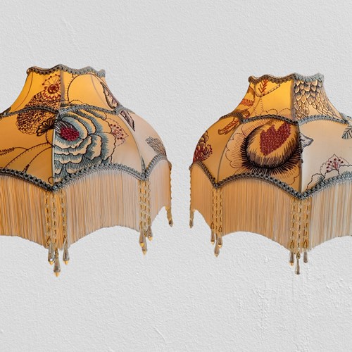 Pair Of 'Downton Abbey' Style Lampshades