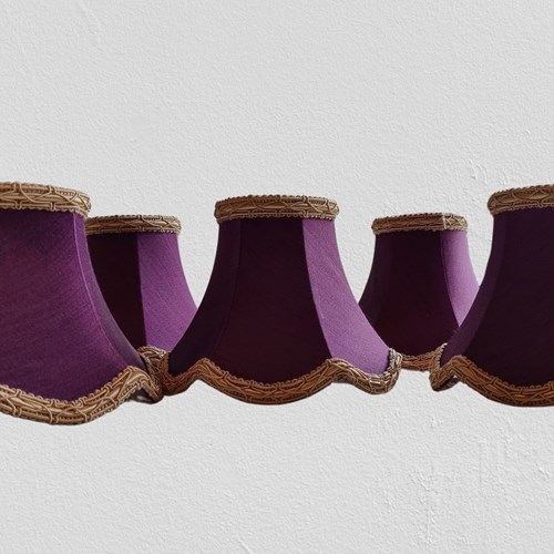 Set Of Six Small Candelabra Style Lampshades