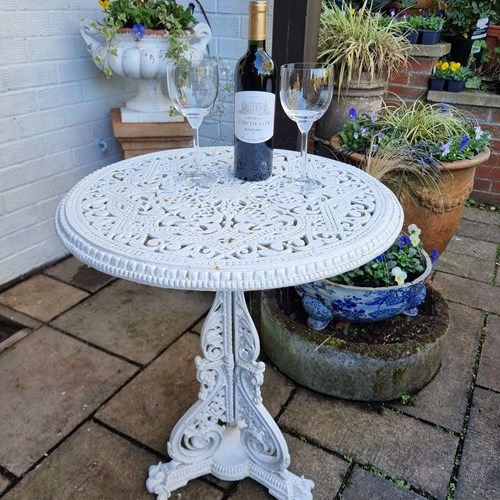 Victorian Christopher Dresser Design Cast-Iron Garden Bistro Table