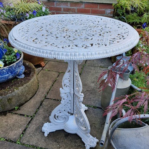 Victorian Christopher Dresser Design Cast-Iron Garden Bistro Table