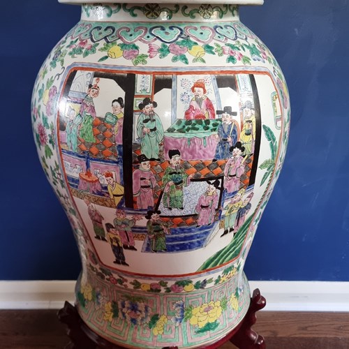 Huge Chinese Baluster Shaped Altar Jar