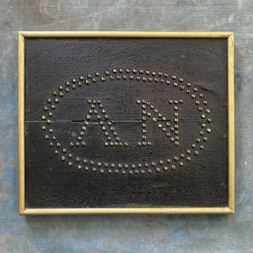Folk Art Studwork Panel - Initials 'A. N.'