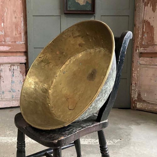 Large Antique Brass Bowl