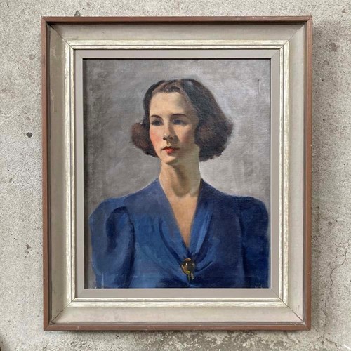 Virginia Goldberg (1914-2011) - 'Woman In Blue'