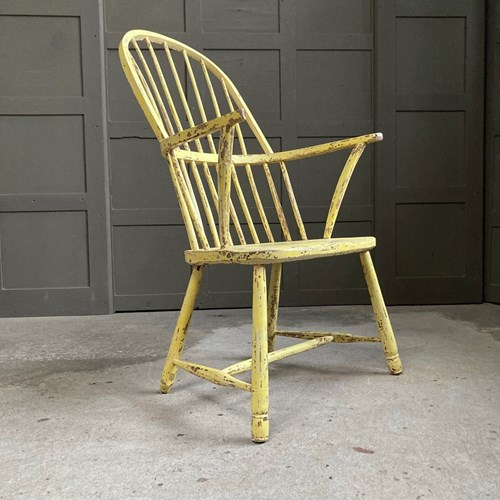 19Th C. Cornish Stick Back Armchair