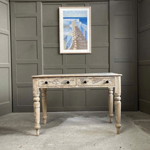 Antique Painted Pine Side Table