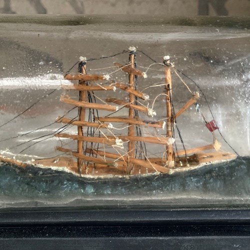 Antique Ship In A Bottle - Naive