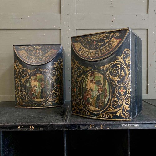 Antique Toleware Spice Tins