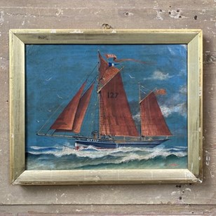 Antique Marine Painting - Grimsby F...