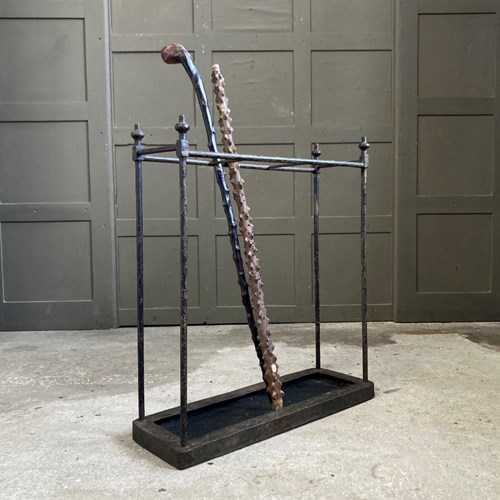 19Th C. Iron Stick Stand