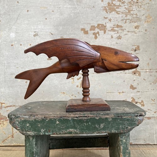 Antique Pitcairn Island Fish Sculpture