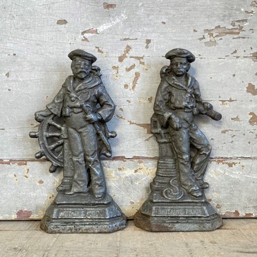 Pair Of Victorian Metal Sailors