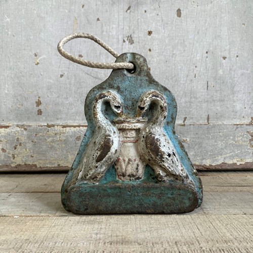 Victorian Cast Iron Doorstop - Swans