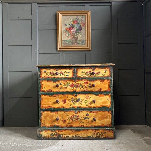 Antique Folk Art Painted Drawers