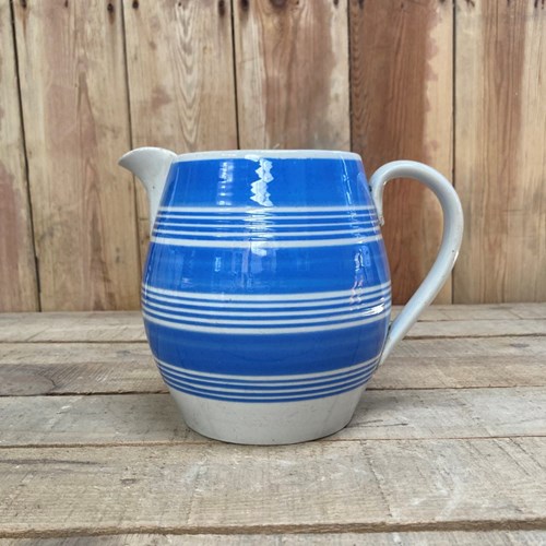 Large Mochaware Barrel Jug