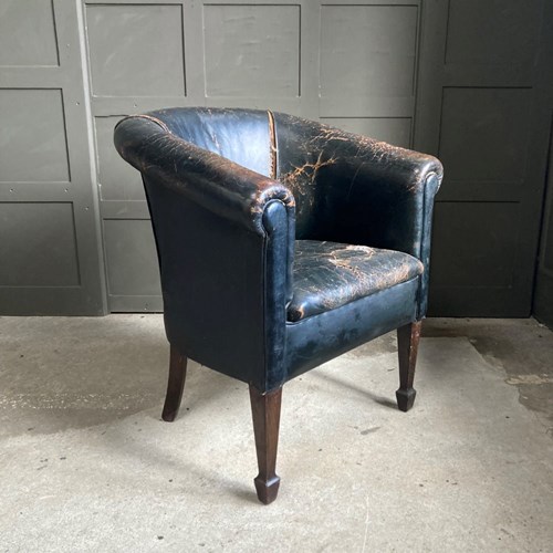 Edwardian Leather Tub Chair