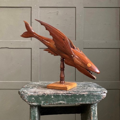 Carved Wood Pitcairn Fish - Len Brown