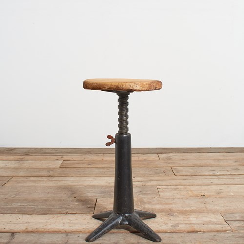 Antique Singer Swivel Factory Stool – B
