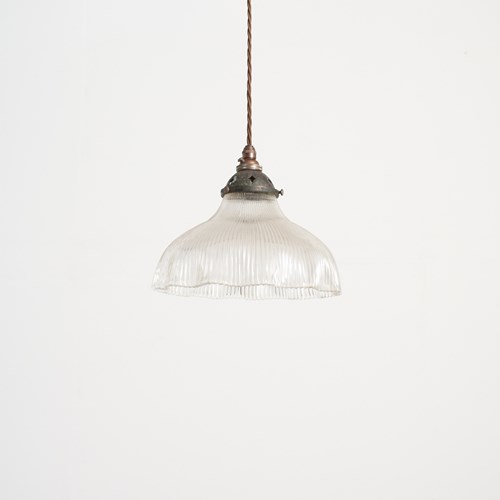 Antique Reclaimed Glass Holophane Pendant Light – AF