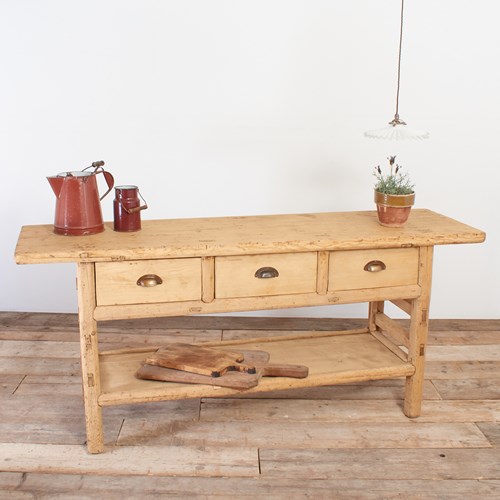 Large Rustic Antique Elm Console Table – BC