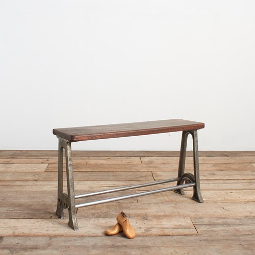 School Vintage Locker Room Storage Bench – Small