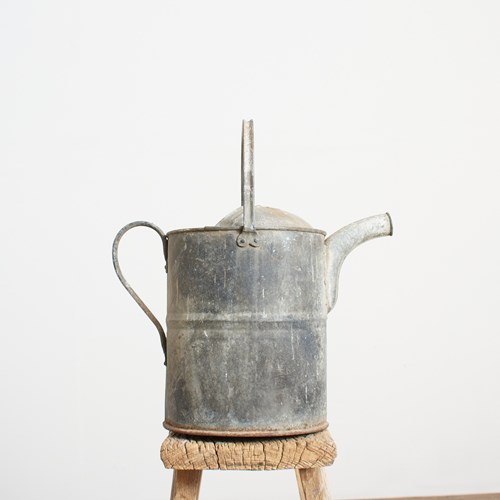 Large Antique Galvanised Watering Can -G