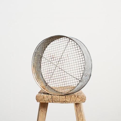 Vintage Metal Garden Riddle Sieve