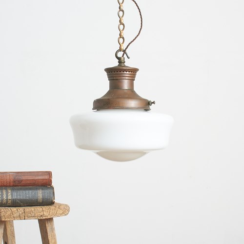 Antique Church Opaline Glass Pendant Light By Maxlume – C