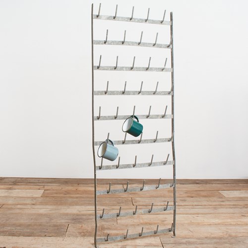 French Antique Wall Bottle Drying Rack