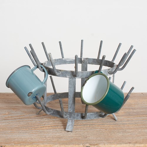 Vintage French Bottle Drying Rack- A