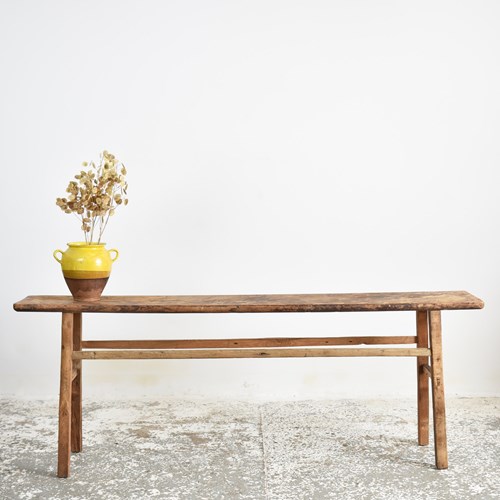 Rustic Antique Elm Console Table – AW
