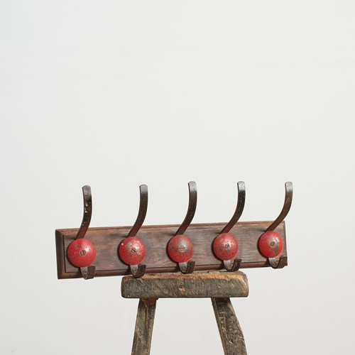 Antique French School Coat Hooks – Run Of 5