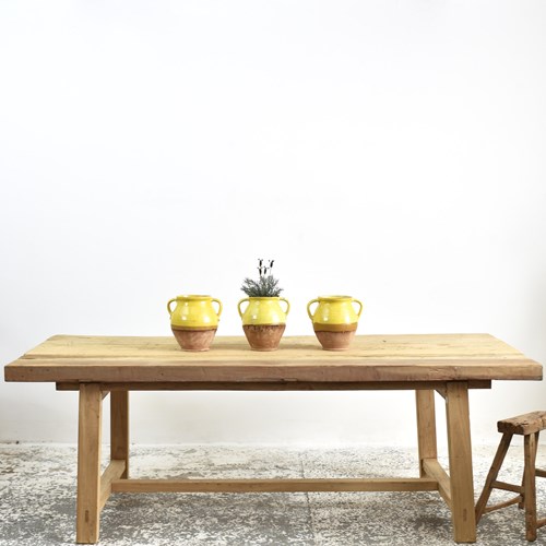Large Rustic Farmhouse Kitchen Refectory Dining Table