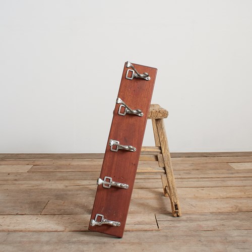 Antique School Hallway Coat Hook Rack – A