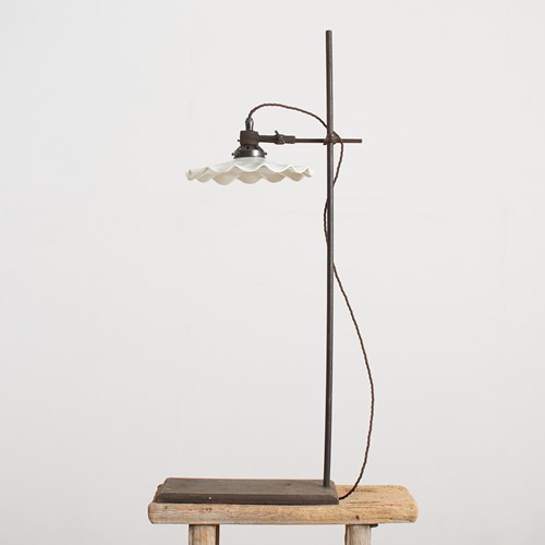 Antique French Coolie Lab Stand Desk Lamp – A