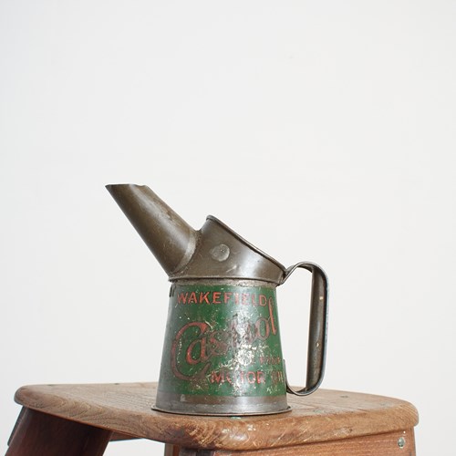 Antique Wakefield Castrol 1 Pint Oil Pourer Can Jug