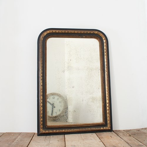 Antique French Louis Philippe Foxed Glass Mirror