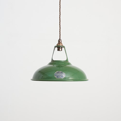 Original Antique 11″ Green Coolicon Light -E