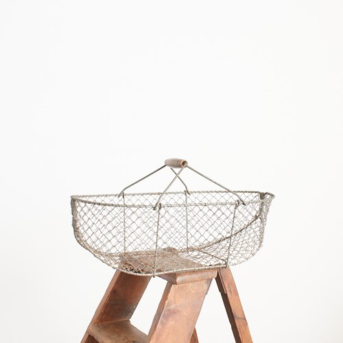 Vintage Wire Mesh Garden Trug Basket