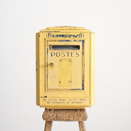 Original Antique French Post Letter Mailbox